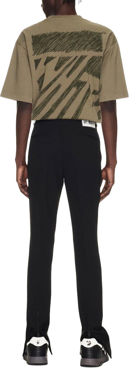  오프화이트 스트레이트 팬츠 OMCO005S23FAB0051000 BLACK - OFF WHITE