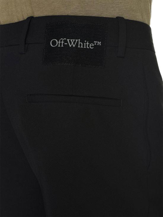  오프화이트 스트레이트 팬츠 OMCO005S23FAB0051000 BLACK - OFF WHITE