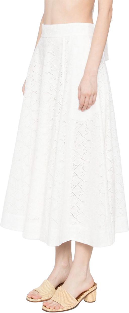 25SS 짐머만 미디 스커트 2540SR251IVO WHITE - ZIMMERMANN