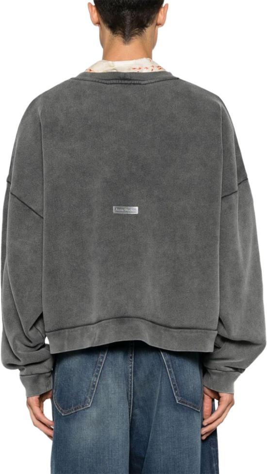 25FW 아크네 스튜디오 로고 패치 스웨트셔츠 CI0137BM0 GREY - ACNE STUDIOS