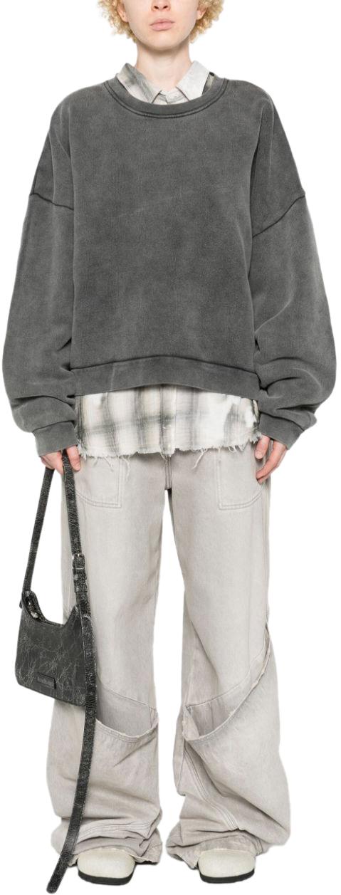 25FW 아크네 스튜디오 로고 패치 스웨트셔츠 CI0137BM0 GREY - ACNE STUDIOS
