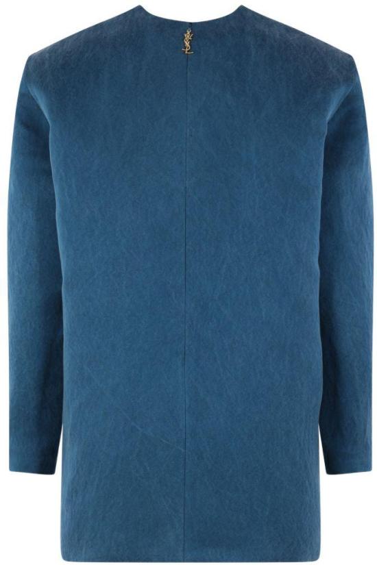 25FW 생로랑 숏 원피스 848977Y5J304582 BLUE - SAINT LAURENT