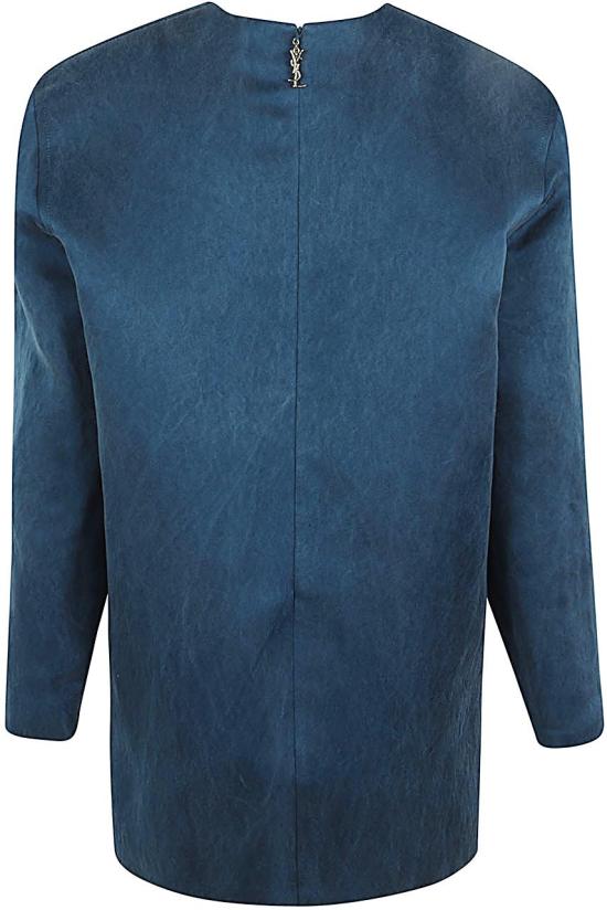 25FW 생로랑 숏 원피스 848977Y5J304582 BLUE - SAINT LAURENT