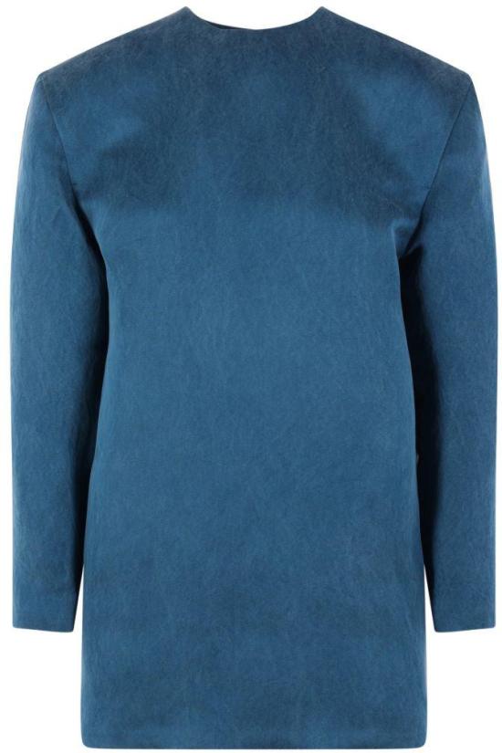 25FW 생로랑 숏 원피스 848977Y5J304582 BLUE - SAINT LAURENT