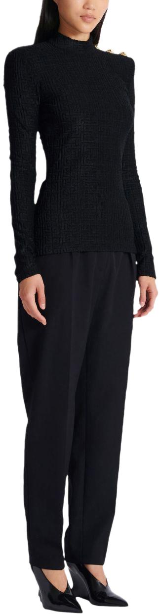 26SS 발망 스웨터 GF1AR962JL420PA BLACK - BALMAIN