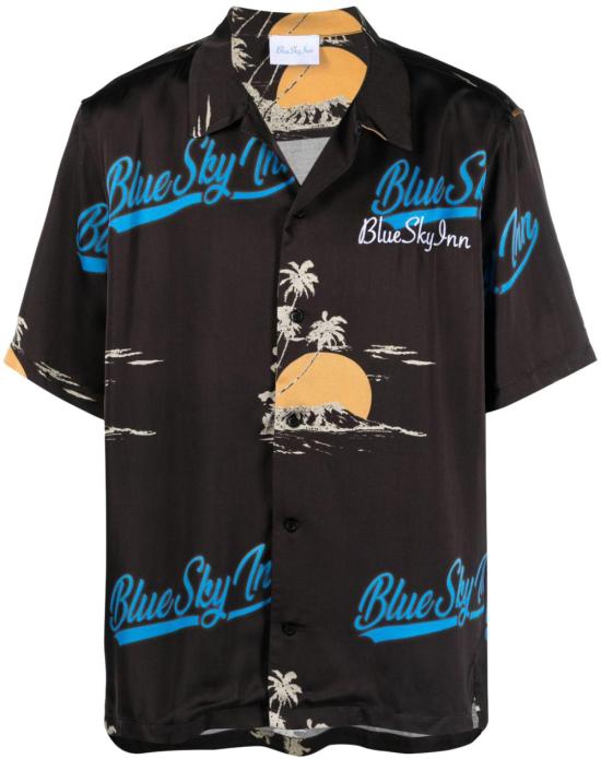  블루스카이인 반팔 셔츠 BS2303SH047ISLAND BLACK