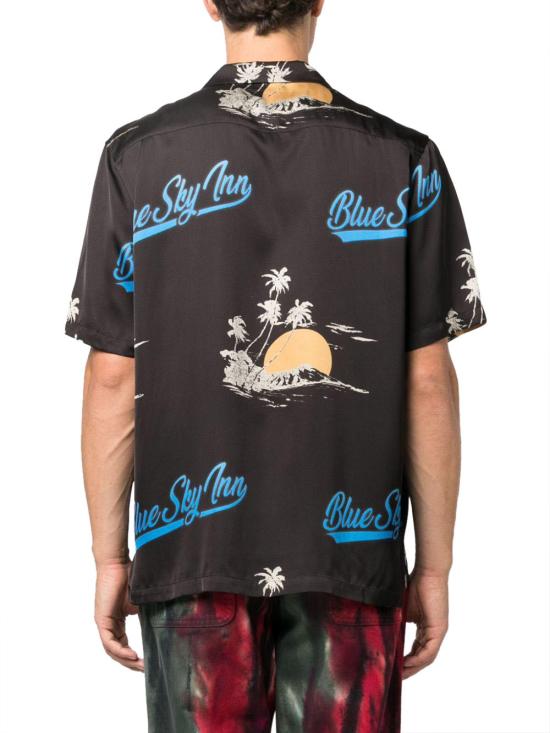  블루스카이인 반팔 셔츠 BS2303SH047ISLAND BLACK - BLUE SKY INN