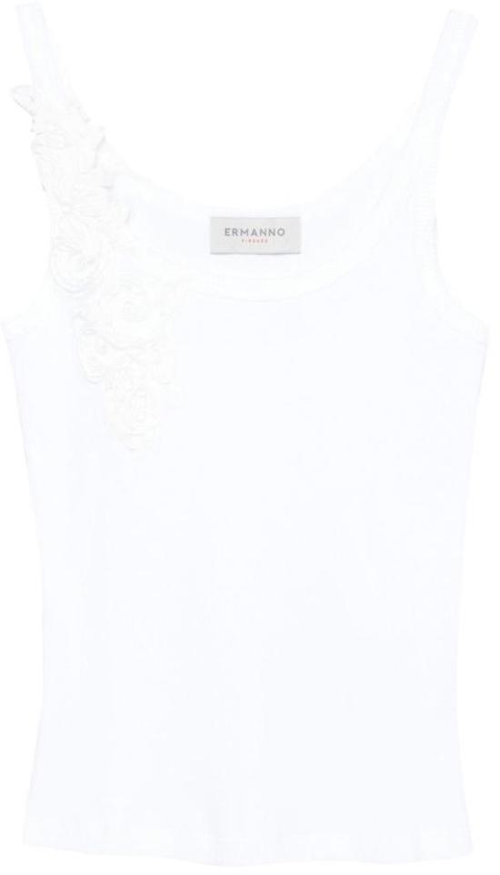 26SS 에르마노 피렌제 민소매 티셔츠 D48EL033EG0MF010 WHITE