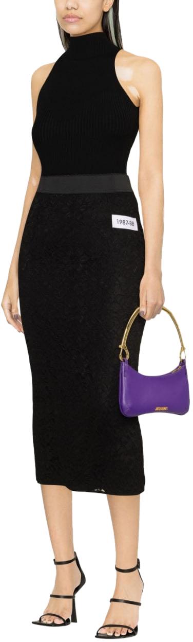  돌체앤가바나 미디 스커트 F4CNWTFLRFFN0000 BLACK - DOLCE & GABBANA