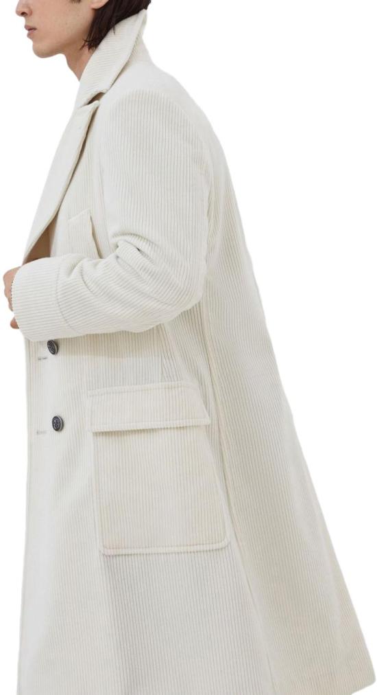 25FW 브루넬로 쿠치넬리 캐시미어 더블 코트 MV4239139KC369 WHITE - BRUNELLO CUCINELLI