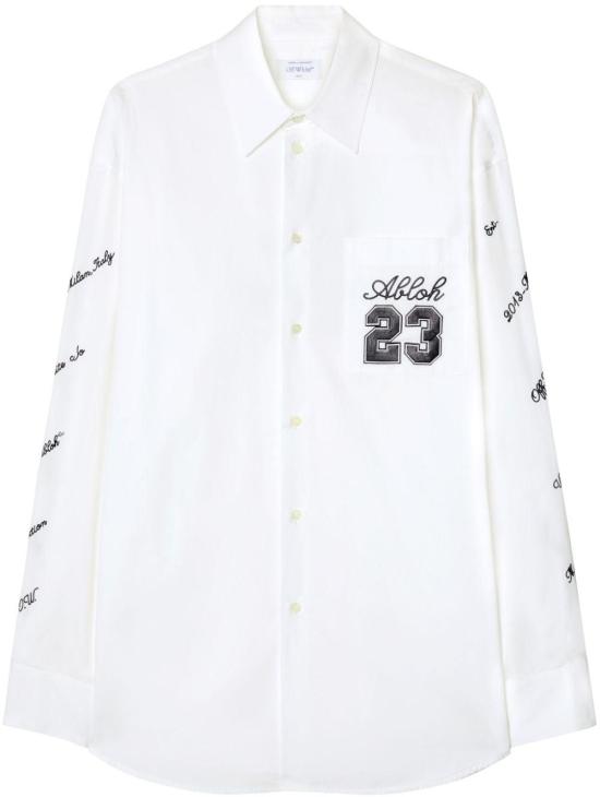  오프화이트 긴팔 셔츠 OMGE004S24FAB0020110 WHITE