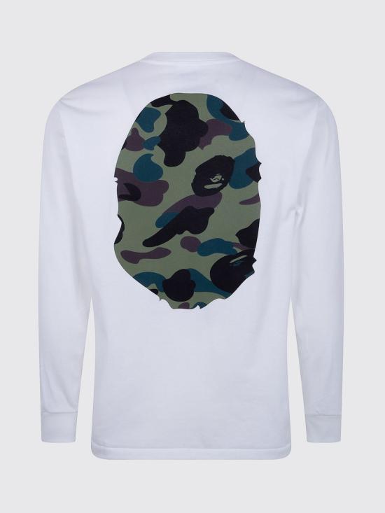 26SS 베이프 긴팔 티셔츠 001LTM301015M WHXGR White - BAPE