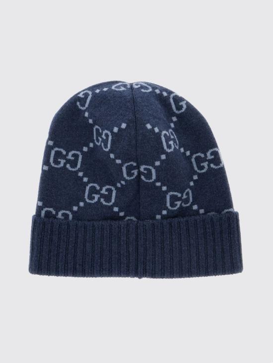 26SS 구찌 GG 캐시미어 자카드 비니 8113924GABX 4169 Blue - GUCCI