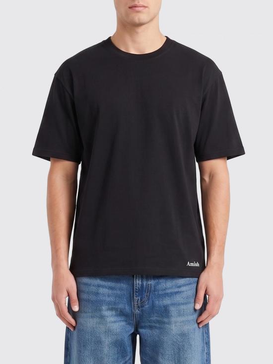 26SS 아미시 반팔 티셔츠 AMX035CR570569 C0073 Black