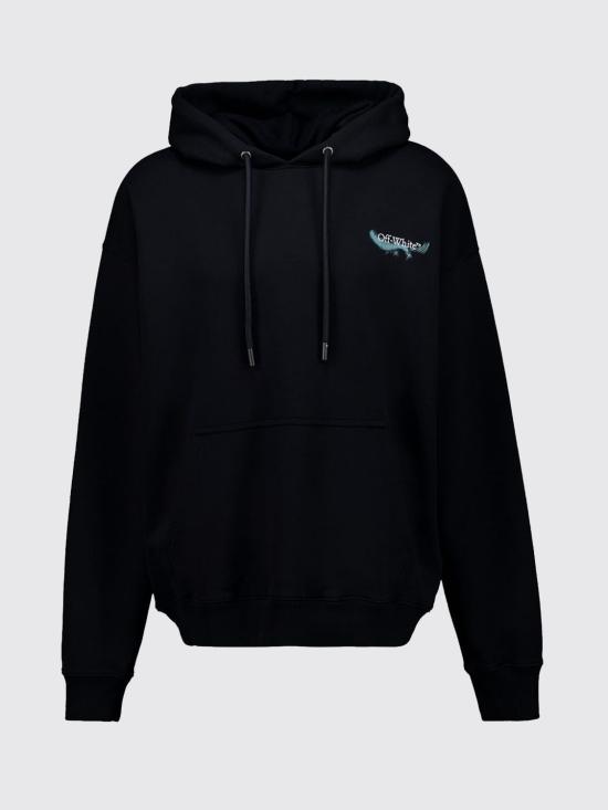 26SS 오프화이트 후드 티셔츠 44MBB085S26F00E 0001 Black - OFF WHITE