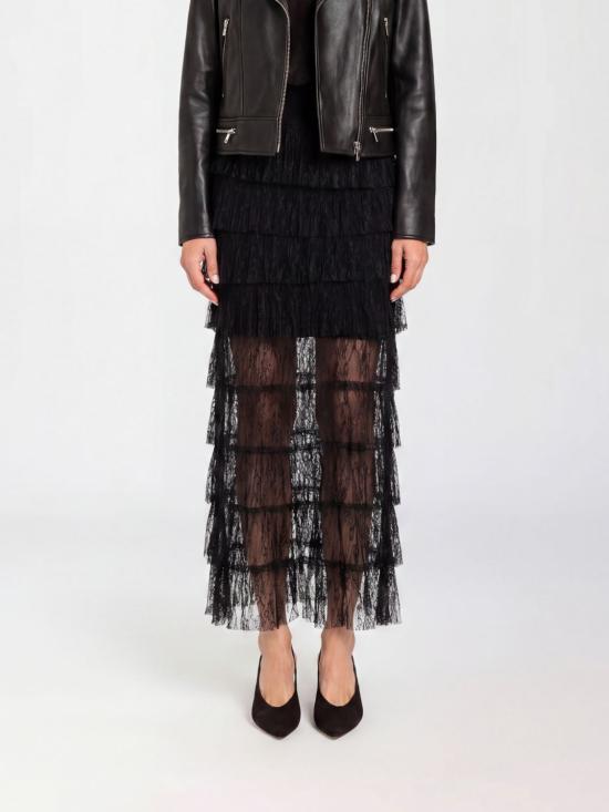 26SS 트윈셋 롱 스커트 261TP3164 00006 Black