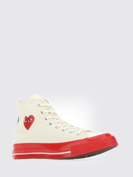 26SS 꼼데가르송 플레이 X 컨버스 스니커즈 P1K124 White - COMME DES GARCONS PLAY CONVERSE