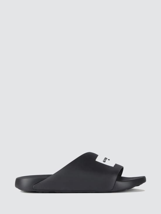26FW 지방시 러버 라벨 슬라이드 뮬 BH302MH1XL 001 Black