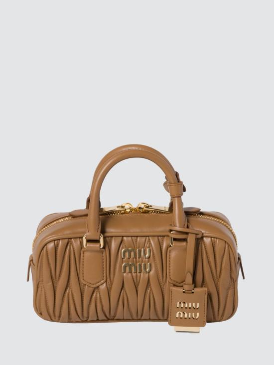 26FW 미우미우 아르카디 로고 토트백 5BB142AN88 F098L Brown