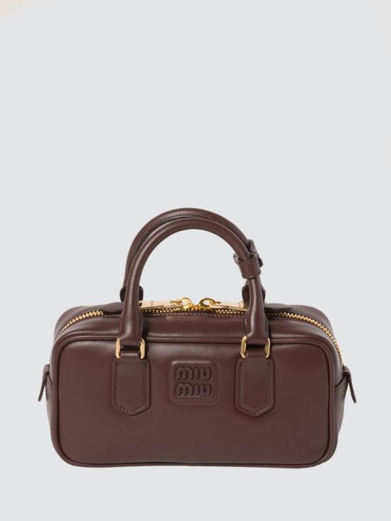 26FW 미우미우 아르카디 로고 토트백 5BB142ACR3 F0NBL Brown