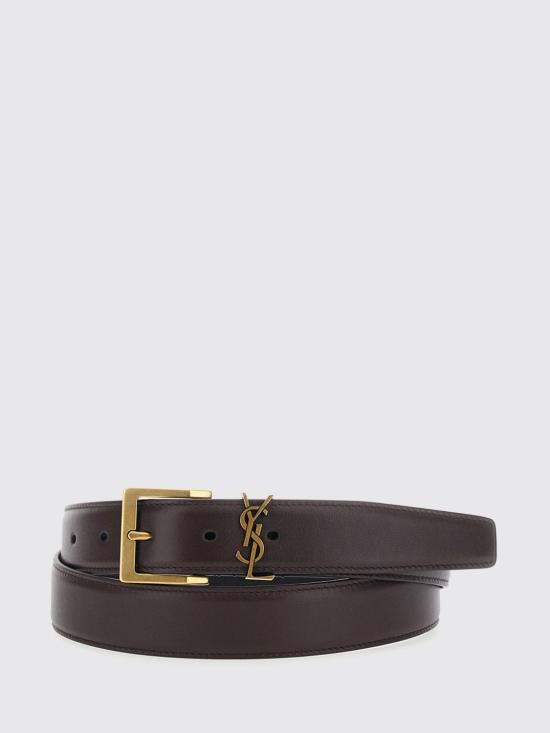 26SS 생로랑 가죽 벨트 864585BOO0W 2596 Brown