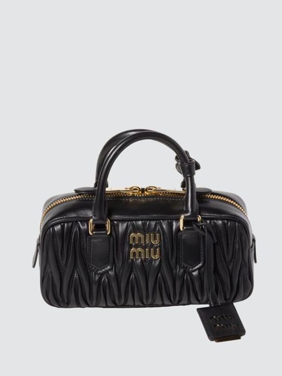 26FW 미우미우 아르카디 로고 토트백 5BB142AN88 F0002 Black