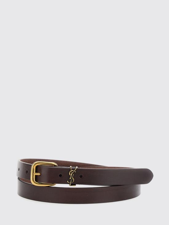 26SS 생로랑 가죽 벨트 859160AACU5 2596 Brown