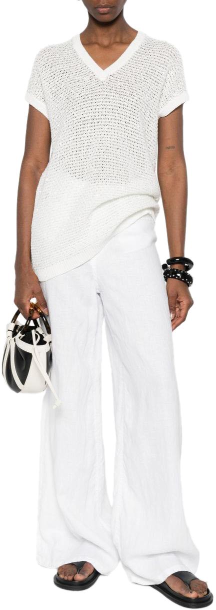 26SS 파비아나 필리피 반팔 티셔츠 MAD276F531M120VR1 WHITE - FABIANA FILIPPI