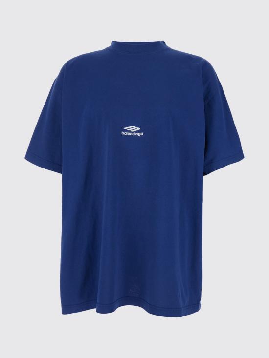 26SS 발렌시아가 3B 스포츠 아이콘 오버사이즈 티셔츠 850345TTVK5 7740 Blue