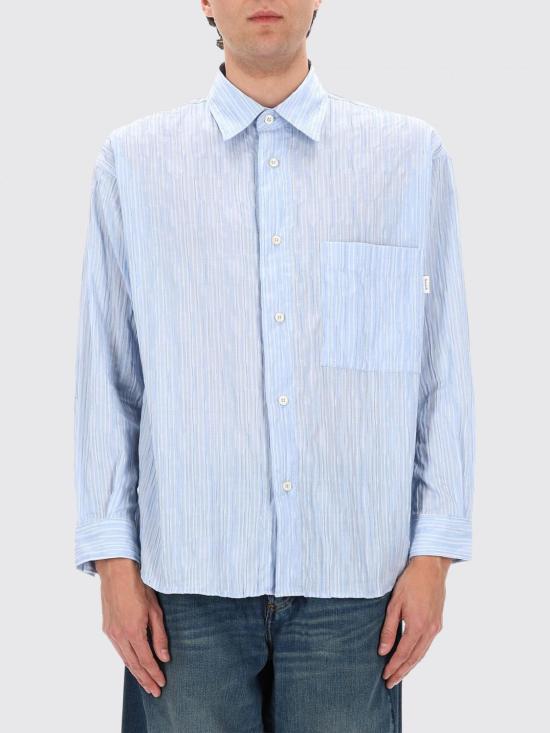 26SS 아미시 긴팔 셔츠 AMU108CQ74XXXX C0617 Gnawed Blue