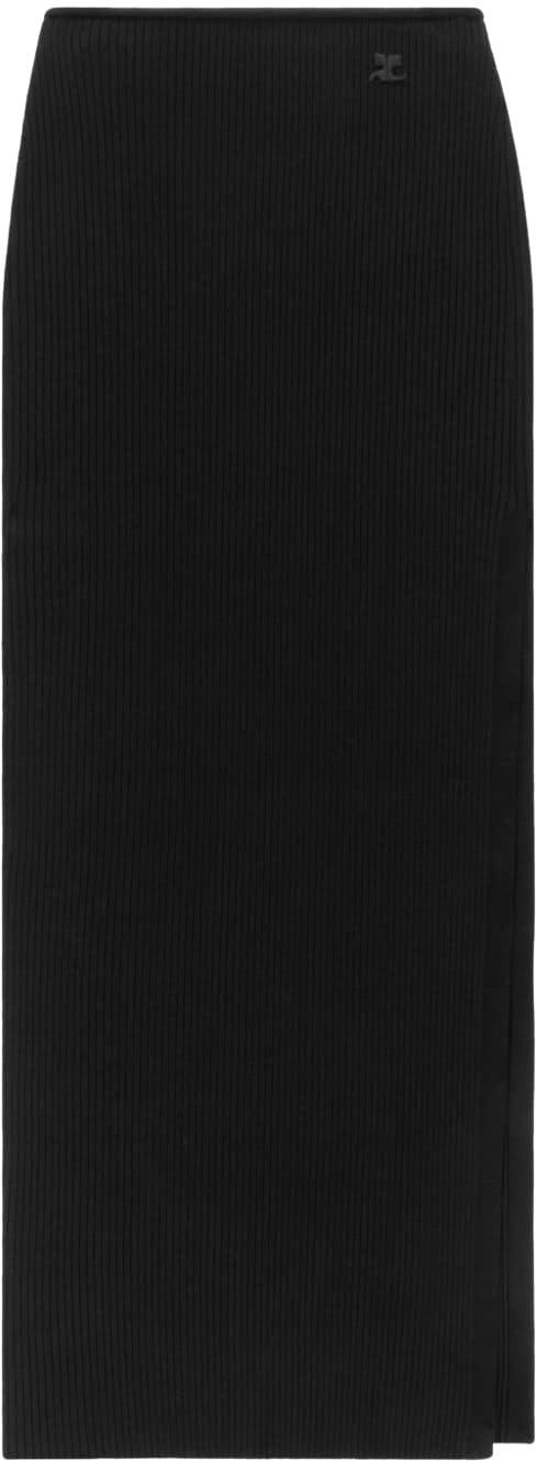  쿠레쥬 롱 스커트 124MJU145FI00019999 BLACK