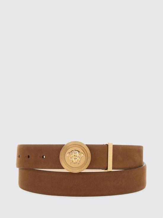 26SS 베르사체 가죽 벨트 10037601A16661 1NF2V Brown