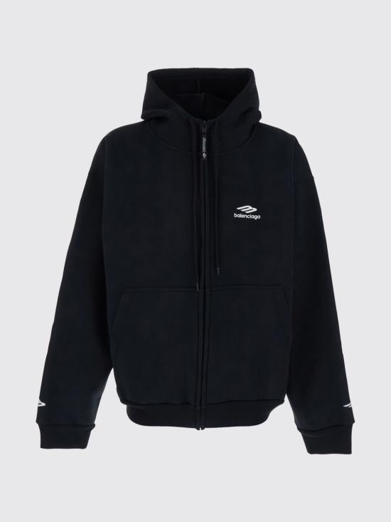 26SS 발렌시아가 3B 스포츠 아이콘 집업 후드 855304TQVN9 9034 Black