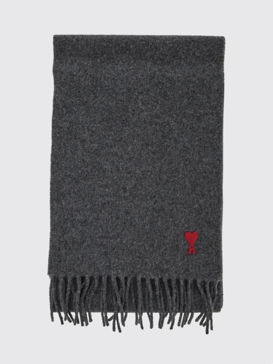 26SS 아미 스몰 하트 로고 울 클래식 머플러 BFUSF405334 061 Grey
