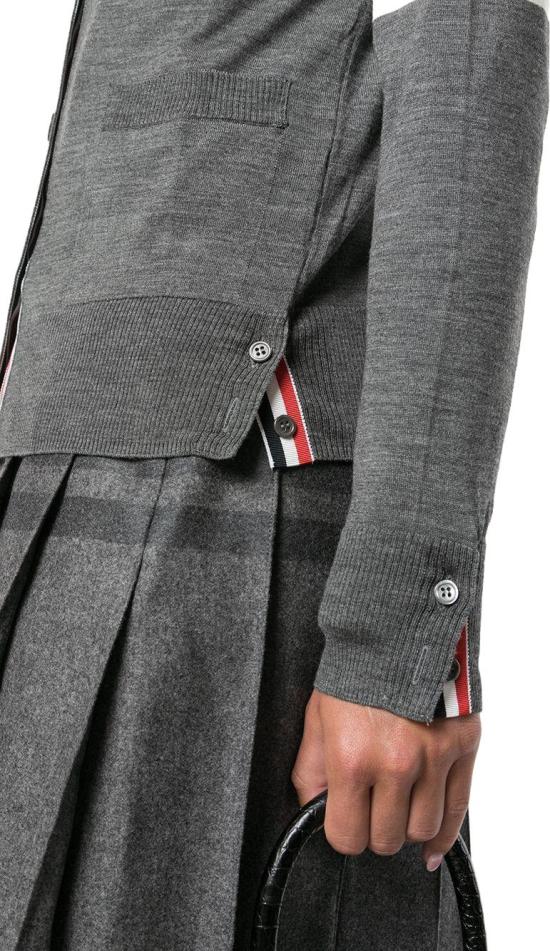26FW 톰브라운 파인 메리노 울 4바 릴렉스 핏 가디건 FKC334AY1014035 GREY - THOM BROWNE