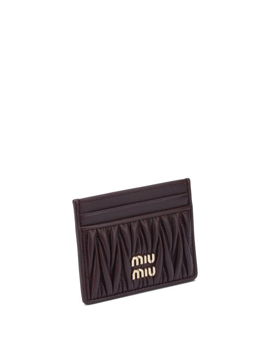 26FW 미우미우 마테라쎄 카드 나파레더 카드홀더 5MC076AFPPF0007 Brown - MIU MIU