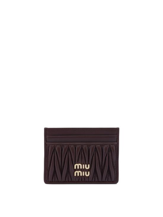 26FW 미우미우 마테라쎄 카드 나파레더 카드홀더 5MC076AFPPF0007 Brown