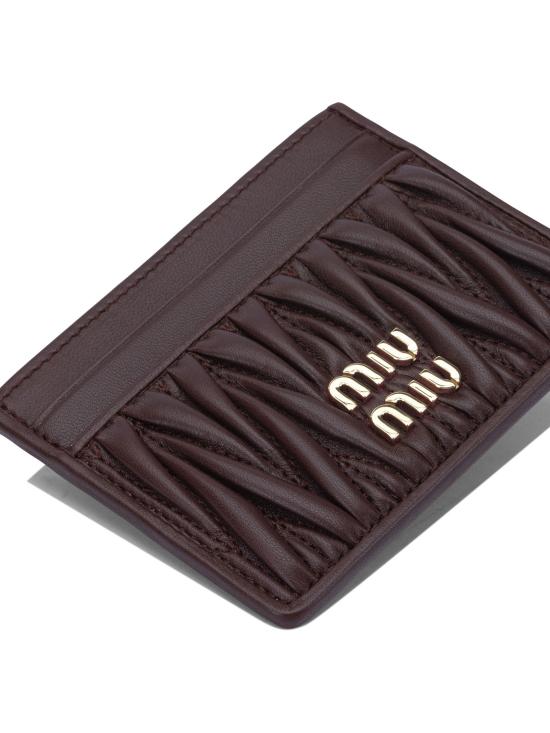 26FW 미우미우 마테라쎄 카드 나파레더 카드홀더 5MC076AFPPF0007 Brown - MIU MIU