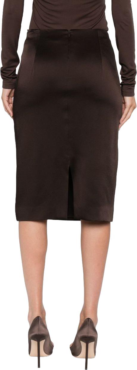 25FW 톰포드 미디 스커트 GC5818FAX1524KB870 BROWN - TOMFORD