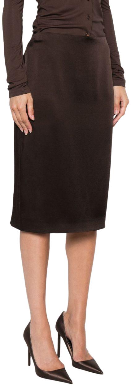 25FW 톰포드 미디 스커트 GC5818FAX1524KB870 BROWN - TOMFORD