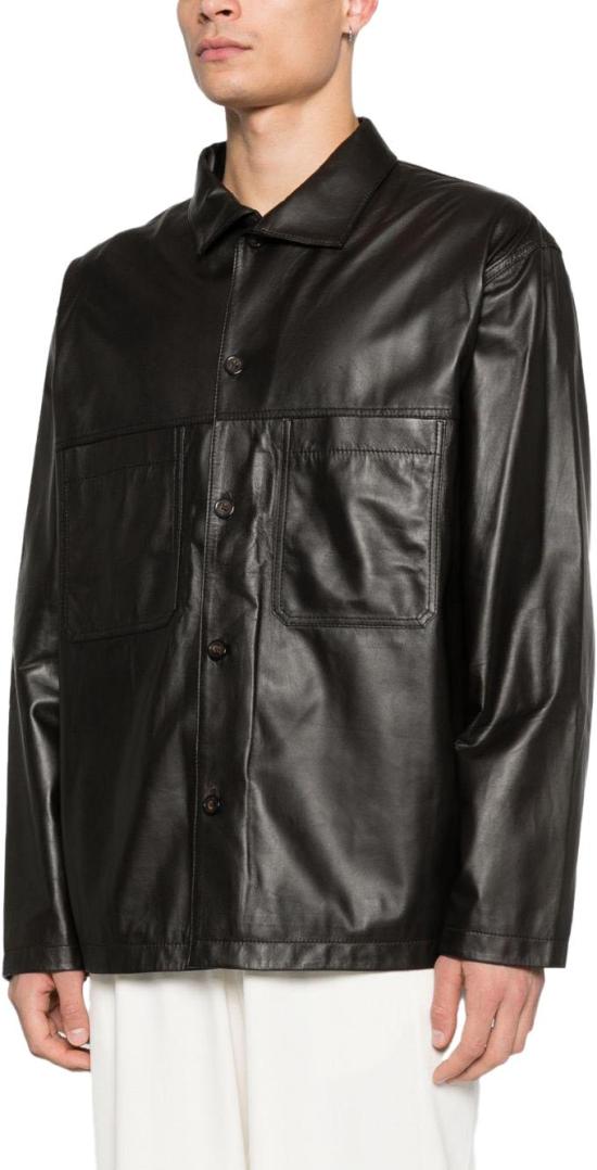 26SS 엠포리오 아르마니 가죽 자켓 EM004729AF22948U8168 BROWN - EMPORIO ARMANI