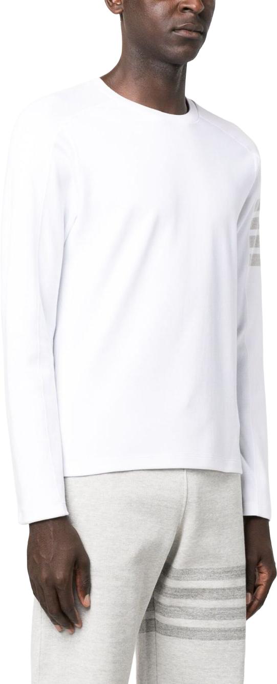 26SS 톰브라운 밀라노 코튼 4바 롱슬리브 티 MJS245A07323100 WHITE - THOM BROWNE