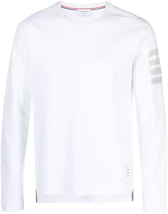26SS 톰브라운 밀라노 코튼 4바 롱슬리브 티 MJS245A07323100 WHITE