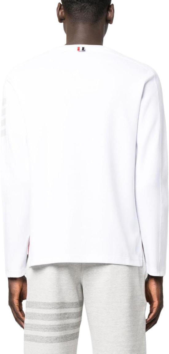 26SS 톰브라운 밀라노 코튼 4바 롱슬리브 티 MJS245A07323100 WHITE - THOM BROWNE