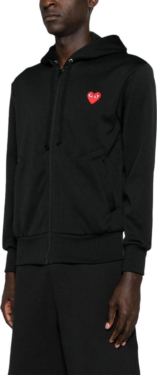 26SS 꼼데가르송 후드 티셔츠 AXT172D1 BLACK - COMME DES GARCONS