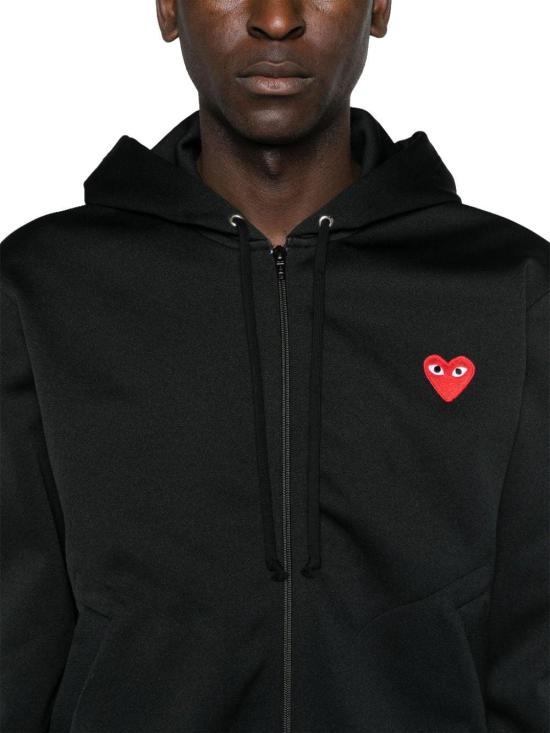 26SS 꼼데가르송 후드 티셔츠 AXT172D1 BLACK - COMME DES GARCONS