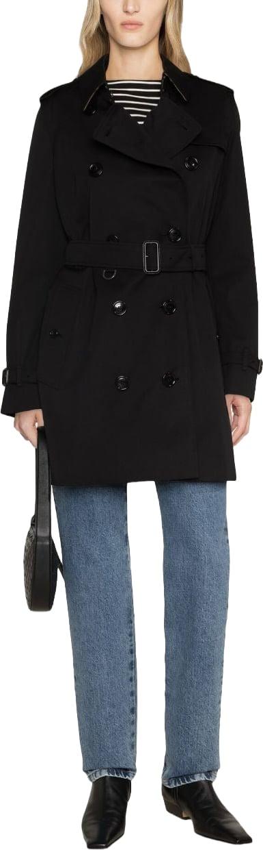  버버리 숏 켄싱턴 헤리티지 트렌치 코트 8079415A1189 BLACK - BURBERRY