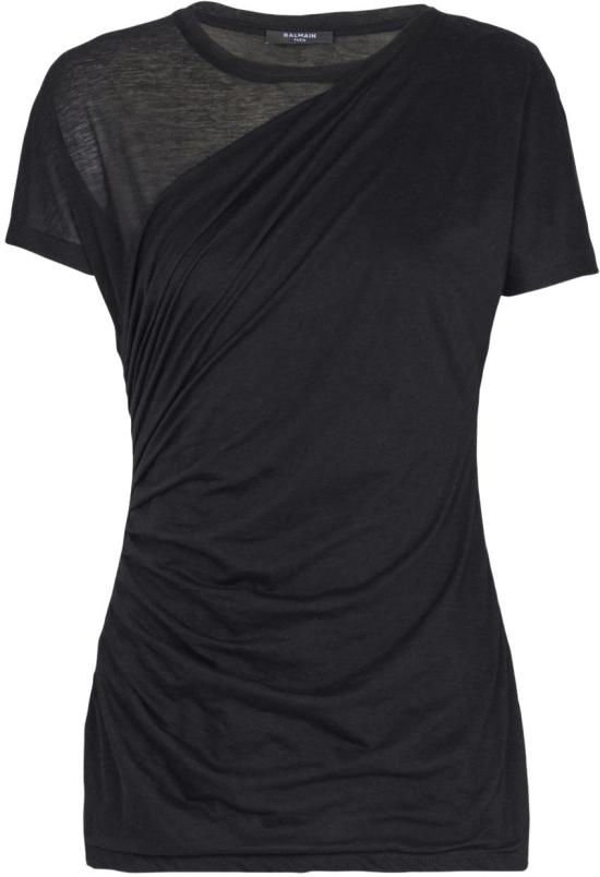 26SS 발망 반팔 티셔츠 GF1EF003JL630PA BLACK
