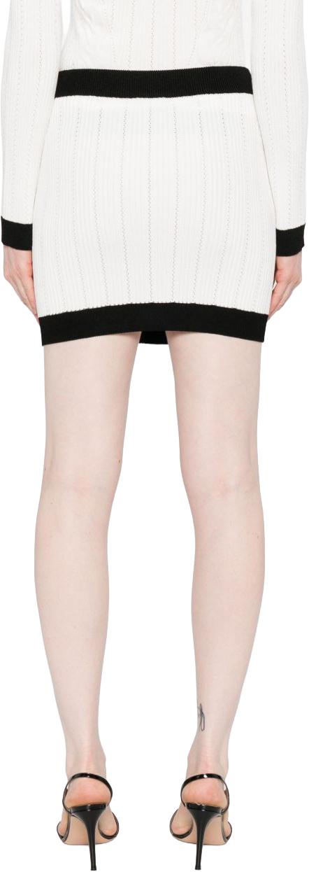 25FW 발망 숏 스커트 FF1LB039KI64GAB WHITE - BALMAIN