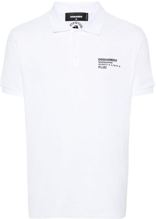  디스퀘어드2 폴로 티셔츠 S74GL0082S22743100 WHITE